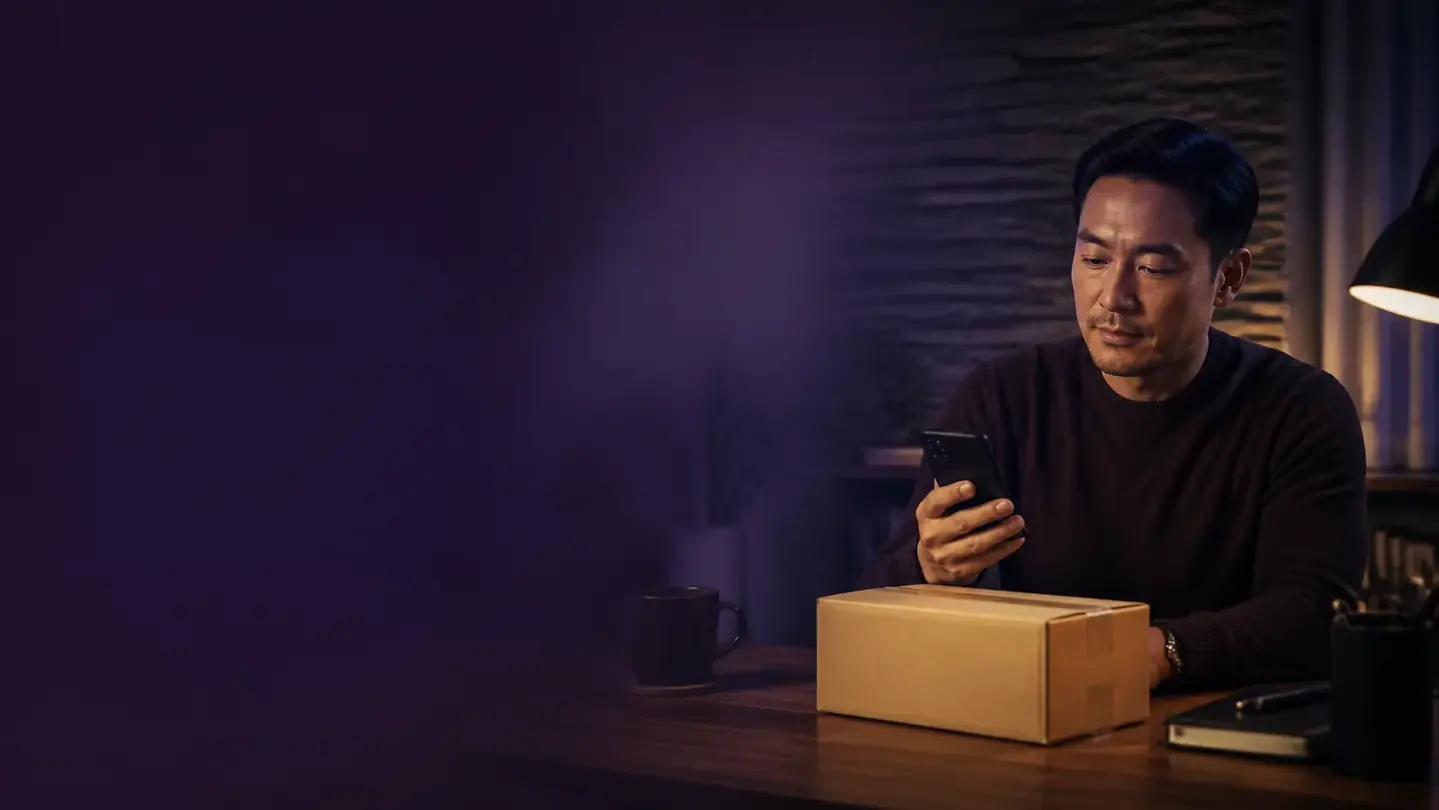 使用手機安全查詢隱密包裹進度